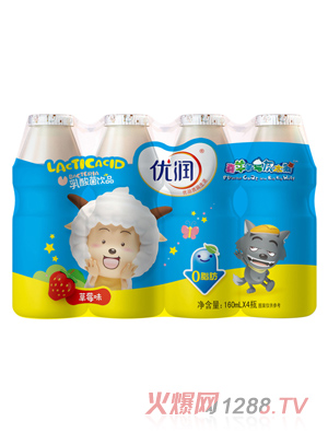 優(yōu)潤(rùn)草莓味乳酸菌飲品 160ml組裝