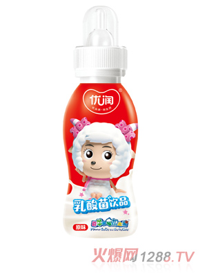 優(yōu)潤(rùn)原味乳酸菌飲品 瓶裝紅色