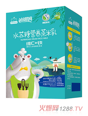 迪娜姆水蘇糖營(yíng)養(yǎng)蒸米乳盒裝 維C+鐵