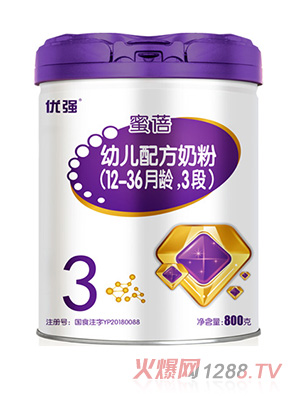 圣元優(yōu)強(qiáng)蜜蓓幼兒配方奶粉（12-36月齡，3段）800g
