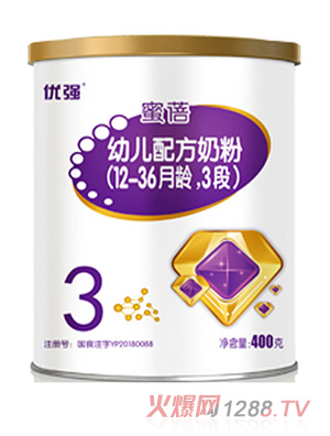 圣元優(yōu)強(qiáng)蜜蓓幼兒配方奶粉（12-36月齡，3段）400g