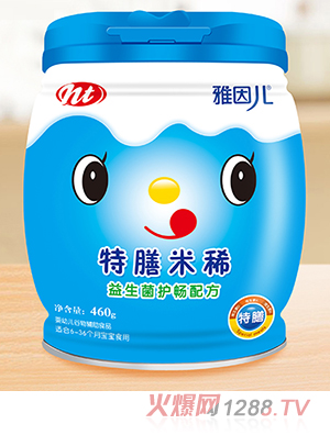 雅因兒益生菌護暢配方特膳米稀 桶裝