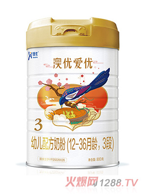 澳優(yōu)愛優(yōu)幼兒配方奶粉（12-36月齡，3段）