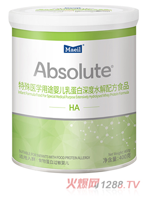 每日特殊醫(yī)學(xué)用途嬰兒乳蛋白深度水解配方食品