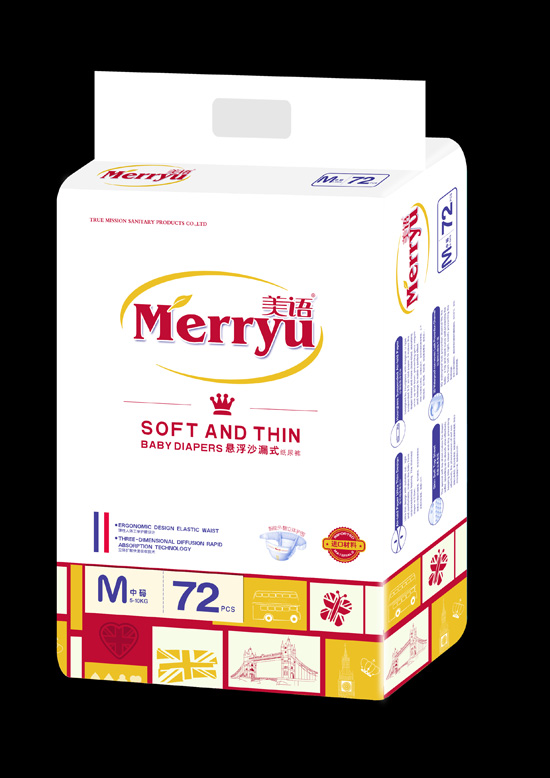 美語(yǔ)懸浮沙漏式紙尿褲M72
