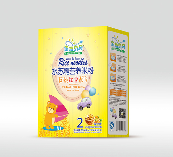 金頂貝貝核桃紅棗配方水蘇糖營養(yǎng)米粉盒裝
